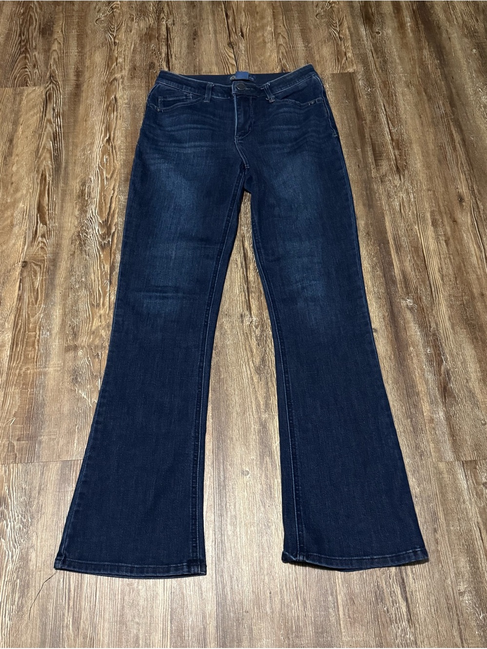 Democracy Ab Solution Bootcut Jeans Women's 4 Mid Rise Dark Wash Stretchy Denim